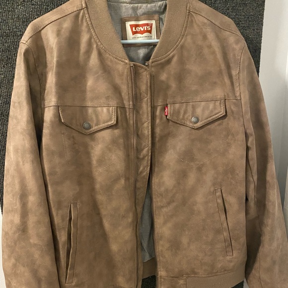Mens Medium Levi Faux Suede Jacket